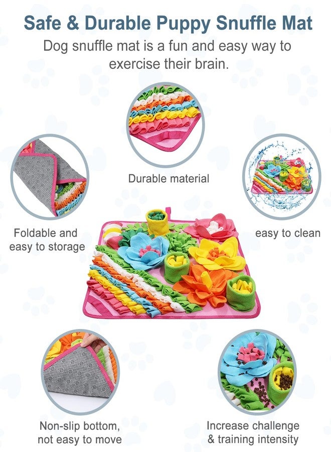 Ankilo Snuffle Mat for Dogs, Pet Treats Feeding Mat, 20× 20 inch for Medium & Large, Felt Wool Dog Sniff Mats for Slow Feed, Rabbit Foraging Mats, Relieve Anxiety, with Anti-Slip Bottom - Image 2